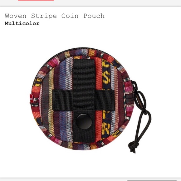 Supreme Woven Stripe Coin Pouch SS20 - Picture 3 of 3
